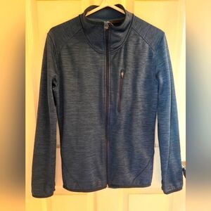 Merrel Selectwick Heathered Blue Full-Zip Sweater Jacket